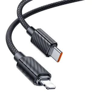 Кабел за данни – Mcdodo (CA-3660) – Type-C → Lightning, прозрачен дизайн, 36W, 1.2m – Черен