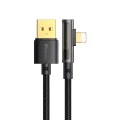 Кабел за данни – Mcdodo (CA-3510) – USB-A → Lightning, 90° дизайн, 3A, прозрачен дизайн, 1.2m – Черен