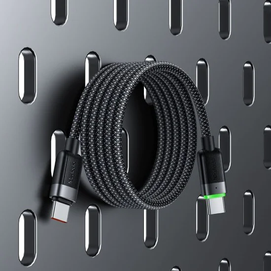 Кабел Self-Winding Series – Mcdodo (CA-2000) – USB-C → USB-C, 60W, бързо зареждане, 1.2m – Черен
