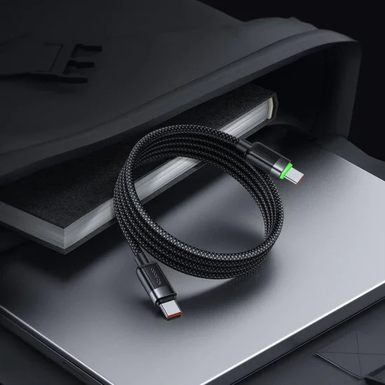 Кабел Self-Winding Series – Mcdodo (CA-2000) – USB-C → USB-C, 60W, бързо зареждане, 1.2m – Черен