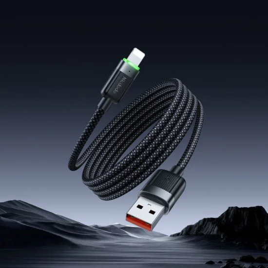 Кабел Self-Winding Series – Mcdodo (CA-6000) – USB-A → Lightning, 3A, 1.2m – Черен