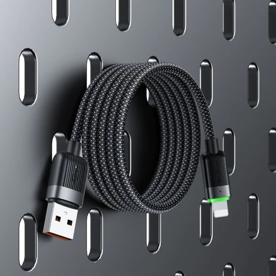 Кабел Self-Winding Series – Mcdodo (CA-6000) – USB-A → Lightning, 3A, 1.2m – Черен