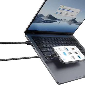 Кабел Self-Winding Series – Mcdodo (CA-6000) – USB-A → Lightning, 3A, 1.2m – Черен