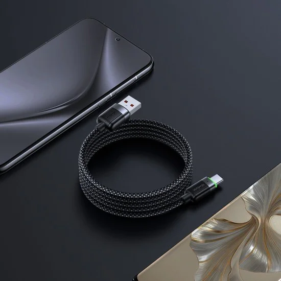 Кабел Self-Winding Series – Mcdodo (CA-5650) – USB-A → USB-C, 6A, 1.2m – Черен