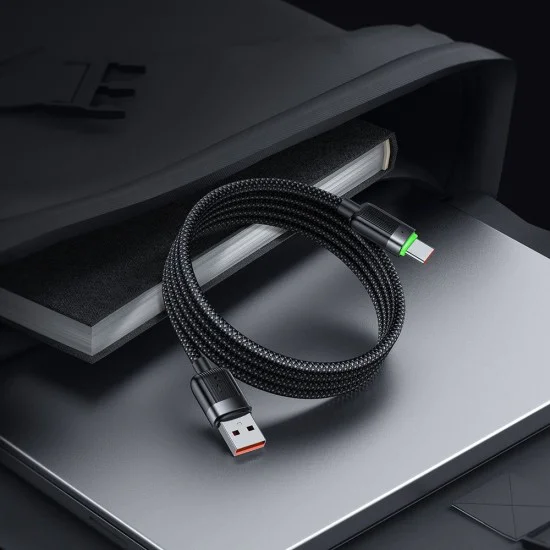 Кабел Self-Winding Series – Mcdodo (CA-5650) – USB-A → USB-C, 6A, 1.2m – Черен