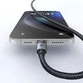 Кабел за данни – Mcdodo (CA-6910) – със светлина при зареждане, USB-A → Lightning, прозрачен кабел, 3A, 1.2m – Черен