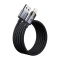 Кабел за данни – Mcdodo (CA-6910) – със светлина при зареждане, USB-A → Lightning, прозрачен кабел, 3A, 1.2m – Черен