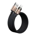 Кабел за данни – Mcdodo (CA-6911) – със светлина при зареждане, USB-A → Lightning, прозрачен кабел, 3A, 1.2m – Desert Gold