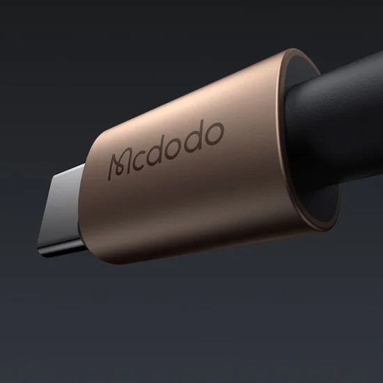 Кабел за данни – Mcdodo (CA-6941) – със светлина при зареждане, USB-C → Lightning, прозрачен кабел, 36W, 1.2m – Desert Gold