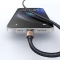 Кабел за данни – Mcdodo (CA-6941) – със светлина при зареждане, USB-C → Lightning, прозрачен кабел, 36W, 1.2m – Desert Gold