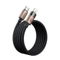 Кабел за данни – Mcdodo (CA-6941) – със светлина при зареждане, USB-C → Lightning, прозрачен кабел, 36W, 1.2m – Desert Gold