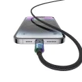 Кабел за данни – Mcdodo (CA-8170) – с цветни светлини, USB-A → Lightning, 3A, 1.2m – Черен
