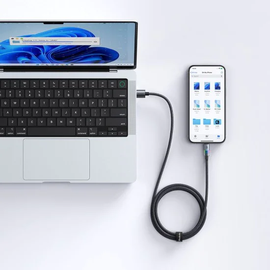 Кабел за данни – Mcdodo (CA-8170) – с цветни светлини, USB-A → Lightning, 3A, 1.2m – Черен