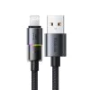 Кабел за данни – Mcdodo (CA-8170) – с цветни светлини, USB-A → Lightning, 3A, 1.2m – Черен