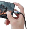 Кабел за данни – Mcdodo (CA-8180) – с 7 цветни светлини, USB-A → USB-C, 6A, 1.2m – Черен