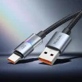 Кабел за данни – Mcdodo (CA-8180) – с 7 цветни светлини, USB-A → USB-C, 6A, 1.2m – Черен