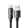 Кабел за данни – Mcdodo (CA-8180) – с 7 цветни светлини, USB-A → USB-C, 6A, 1.2m – Черен