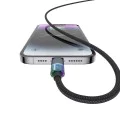 Кабел – Mcdodo (CA-8190) – със 7 цветни светлини, USB-C → Lightning, 36W, 3A, 1.2m – Черен