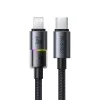 Кабел – Mcdodo (CA-8190) – със 7 цветни светлини, USB-C → Lightning, 36W, 3A, 1.2m – Черен