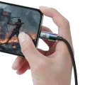 Кабел за данни – Mcdodo (CA-8200) – с 7 цветни светлини, USB-C → USB-C, 100W, 5A, 1.2m – Черен