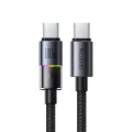 Кабел за данни – Mcdodo (CA-8200) – с 7 цветни светлини, USB-C → USB-C, 100W, 5A, 1.2m – Черен