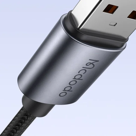 Кабел за данни – Mcdodo (CA-5660) – с дишаща светлина, USB-A → Lightning, 3A, 1.2m – Черен