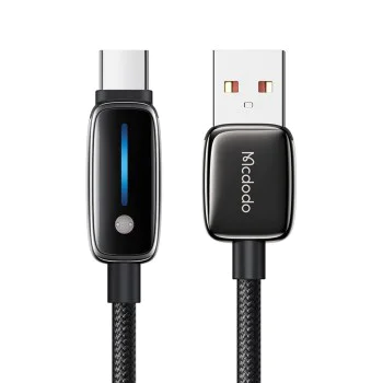 Кабел за данни – Mcdodo (CA-0020) – Auto Brightness, USB-A → USB-C, 6A, 1.2m – Черен