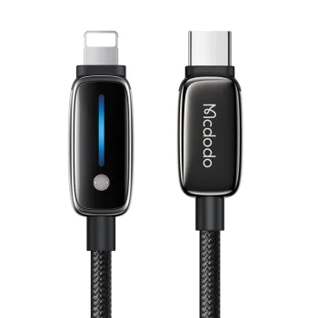 Кабел за данни – Mcdodo (CA-0050) – Auto Brightness, USB-C → Lightning, 36W, 1.2m – Черен