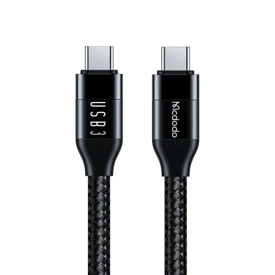 Кабел за данни – Mcdodo (CA-7132) – USB-C → USB-C, 100W, 10Gb/s, 4K@60Hz, 5A, 1.2m – Черен