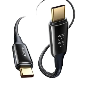 Кабел за данни – Mcdodo (CA-2990) – Type-C → Type-C, 240W, Thunderbolt 3, 40Gb/s, 8K Ultra HD, 1.2m – Черен