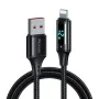 Кабел за данни – Mcdodo (CA-1060) – USB 2.0 → Lightning, цифров дисплей, найлон оплетка, алуминий, 3A, 1.2m – Черен