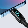 Кабел за данни – Mcdodo (CA-1060) – USB 2.0 → Lightning, цифров дисплей, найлон оплетка, алуминий, 3A, 1.2m – Черен