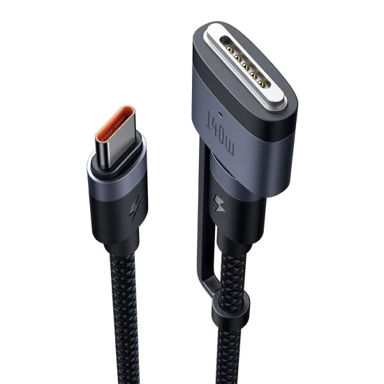 Кабел 2-в-1 – Mcdodo (CA-0140) – USB-C → USB-C + MagSafe 3, 240W, LED, 2m – Черен