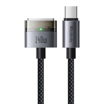 Магнитен кабел – Mcdodo (CA-2070) – USB-C → MagSafe 3, 140W, LED, 2m – Черен
