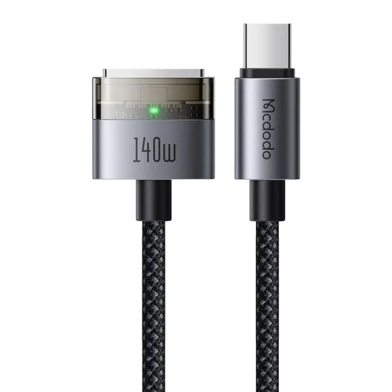 Магнитен кабел – Mcdodo (CA-2070) – USB-C → MagSafe 3, 140W, LED, 2m – Черен