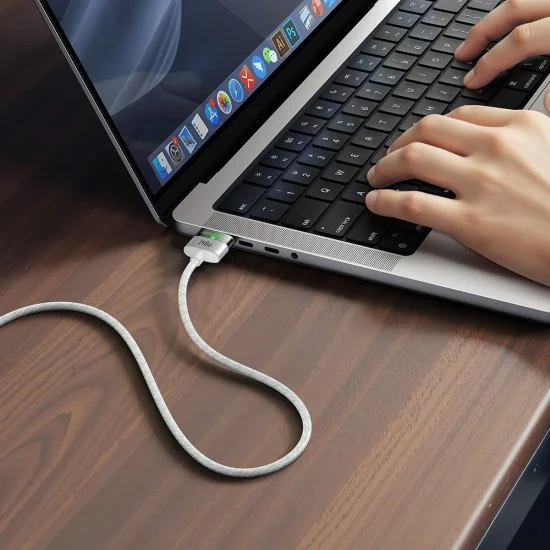 Магнитен кабел – Mcdodo (CA-2071) – USB-C → MagSafe 3, 140W, LED, 2m – Бял