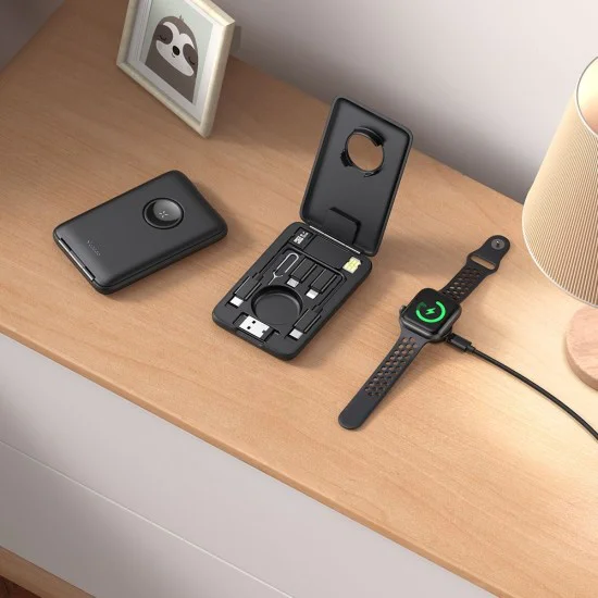 Органайзер 8в1 – Mcdodo (CH-2440) – със зарядно за Apple Watch, бързо зареждане, преносим дизайн – Черен