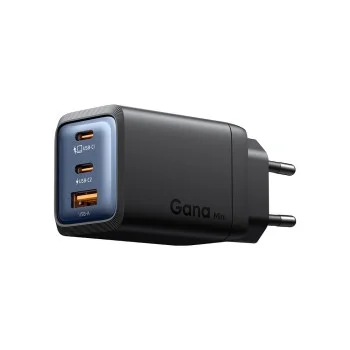 Стенен адаптер Gana Mini Series – Mcdodo (CH-0970) – 2× USB-C, 1× USB-A, 67W, GaN технология – Черен