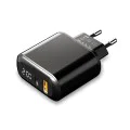 Стенен адаптер Chocolate Series – Mcdodo (CH-7170) – USB-C/A, 20W, цифров дисплей, PD + QC – Черен