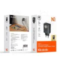 Стенен адаптер Travel Companion Series – Mcdodo (CH-3700) – с вградено Apple Watch зарядно, 30W, USB-A/C – Черен