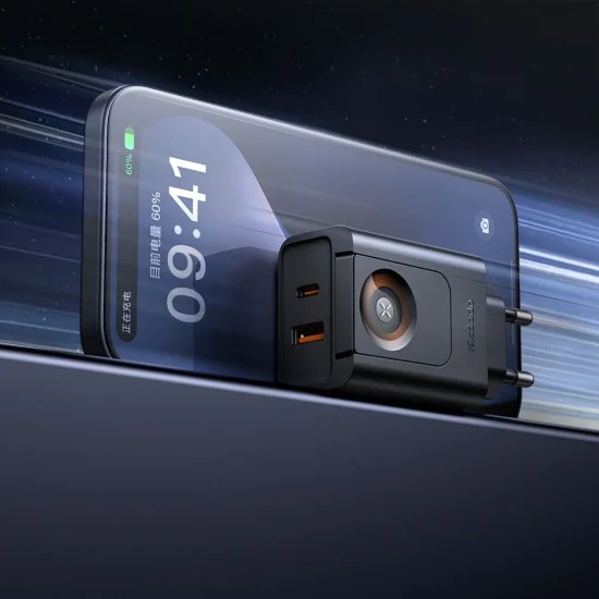Стенен адаптер Travel Companion Series – Mcdodo (CH-3700) – с вградено Apple Watch зарядно, 30W, USB-A/C – Черен