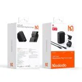 Универсален адаптер за пътуване Mcdodo Mecha Series (CH-8442) - с включен кабел, UK/US/EU накрайници, 65W, 2x USB-C, USB-A - Черен