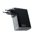 Пътнически адаптер – Mcdodo Nuc AR Power Series (CH-8101 Pro) – UK/US/EU, 2× Type-C, USB-A, 100W, GaN – Черен