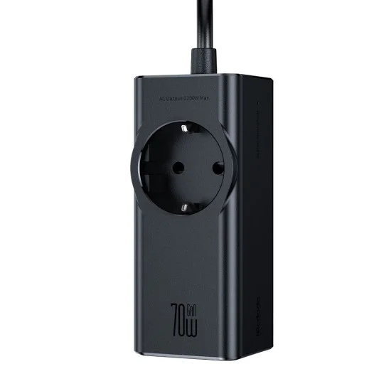 Разклонител 4-в-1 – Mcdodo Super Cube Series (CH-4620) – Schuko, 2× Type-C, USB-A, 70W, GaN, 1.5m – Черен