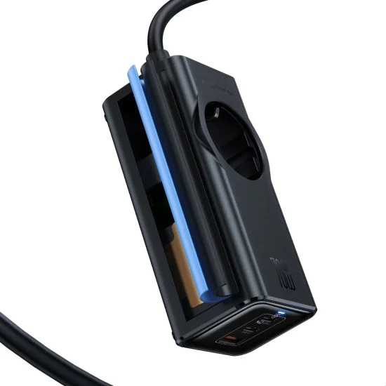 Разклонител 4-в-1 – Mcdodo Super Cube Series (CH-4620) – Schuko, 2× Type-C, USB-A, 70W, GaN, 1.5m – Черен
