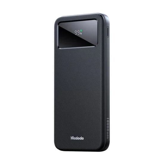 Външна батерия (MC-4220) - Mcdodo - Type-C + 2x USB-A, 10000mAh, 22.5W, LED дисплей - Черно