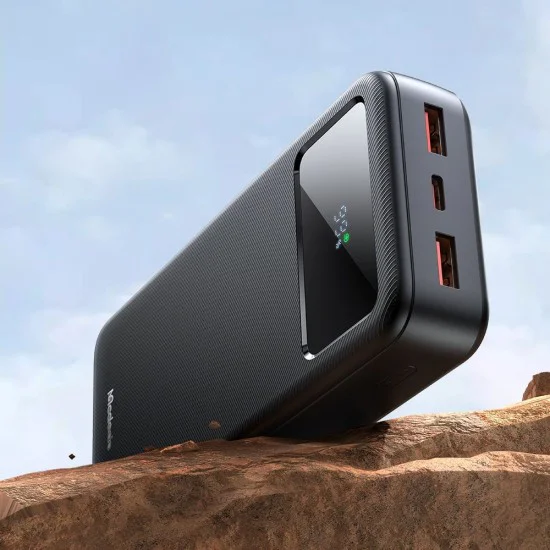 Външна батерия (MC-4230) - Mcdodo - Type-C + 2x USB-A, 20000mAh, 22.5W, LED дисплей - Черно
