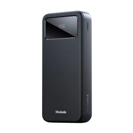 Външна батерия (MC-4230) - Mcdodo - Type-C + 2x USB-A, 20000mAh, 22.5W, LED дисплей - Черно