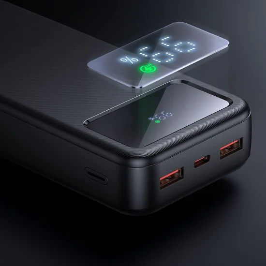 Външна батерия (MC-4230) - Mcdodo - Type-C + 2x USB-A, 20000mAh, 22.5W, LED дисплей - Черно