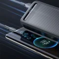 Външна батерия Star Series (MC-3891) - Mcdodo - USB-C + 2x USB, 20000mAh, 22.5W, дисплей - Черно